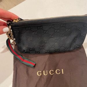 Gucci black wristlet